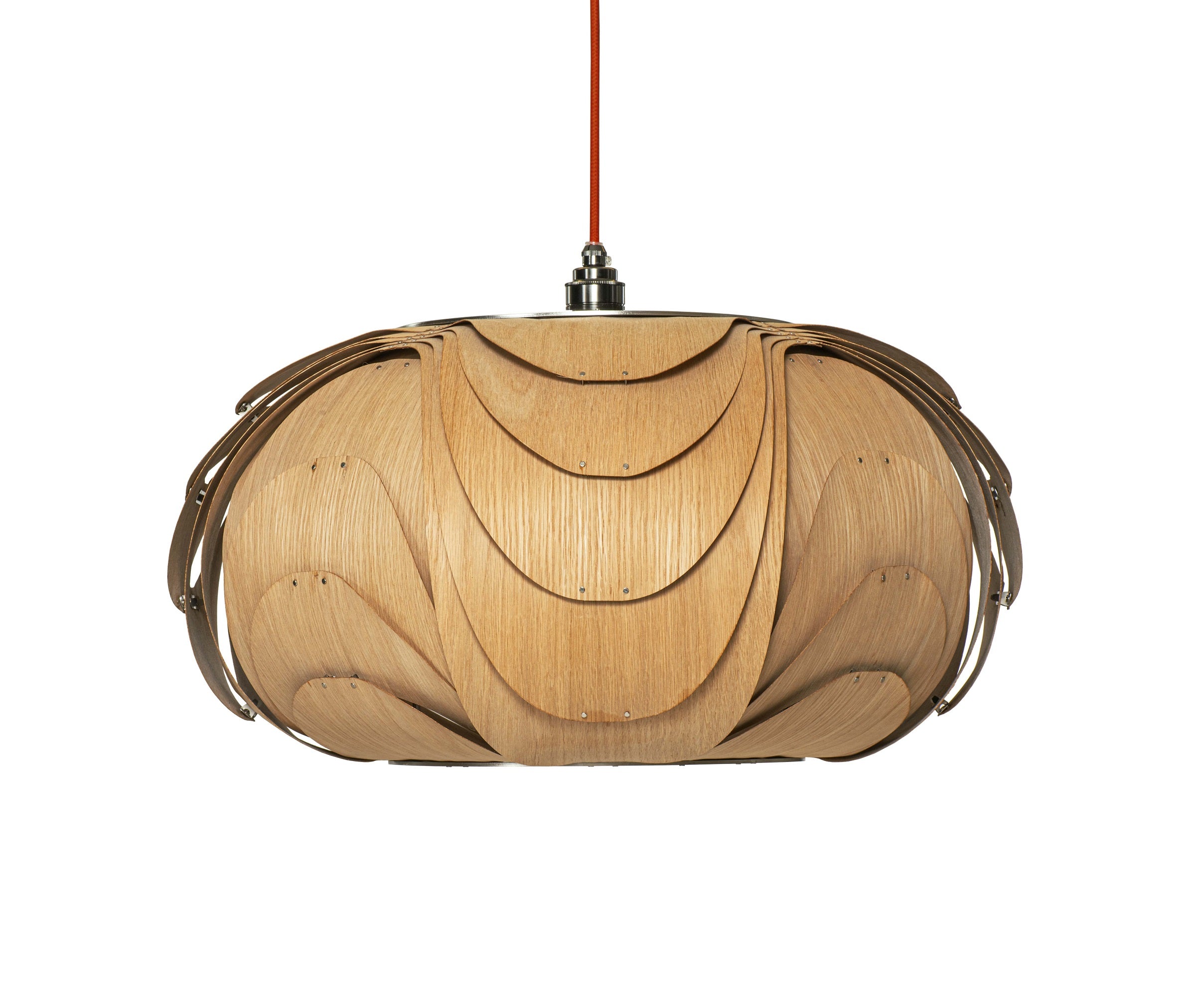 Elegante Holz Pendellampe in Eiche natur